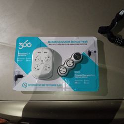 360 Electrical Revolve 2.4 Surge Protector Rotating 2 USB Ports Rotating Outlets