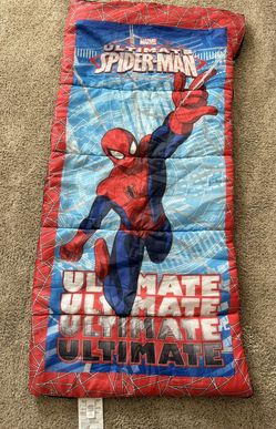 Marvel Spiderman Kids Sleeping Bag.  Good Condition. Smoke Free Home. No Storage Bag. SEE MORE BELOW