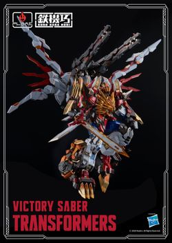 New Sealed Transformers Flame Toys Kuro Kara Kuri Stae Saber + Victory Leo Premium Diecast Figure