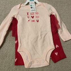 Infant Baby Girl’s Valentine’s Outfit (3 Months)