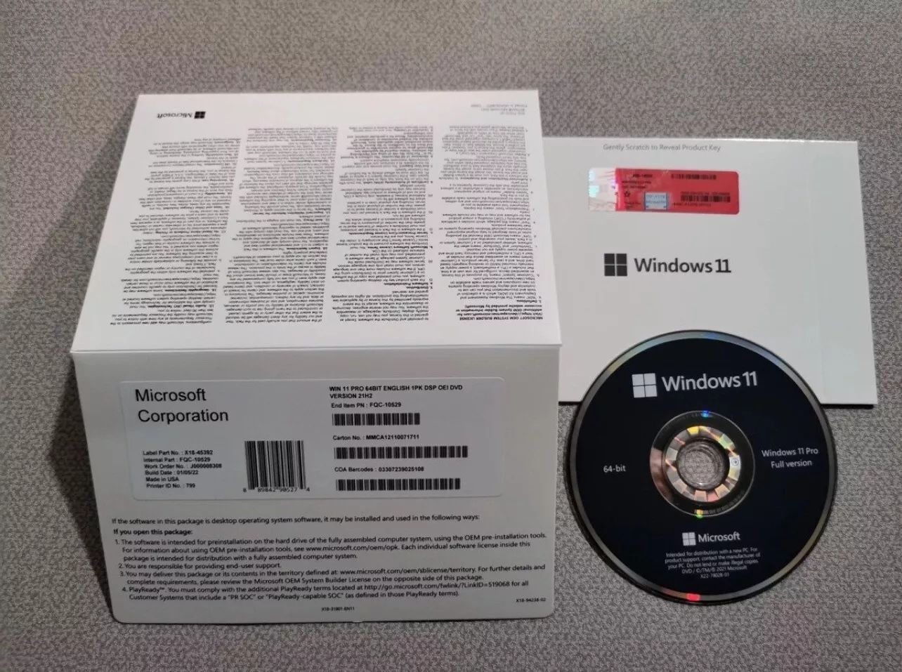 New Microsoft Windows 11 Pro Professional 64-Bit Operating System with Key