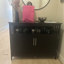 Black storage cabinet