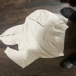 white essentials hoodie