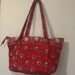Vera Bradley Red Medium Tote Bag