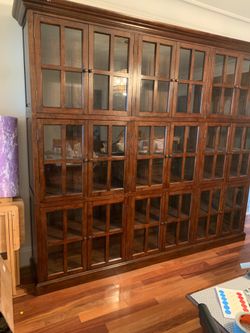 Lillian August Mission/Craftsman Style Display Cabinets