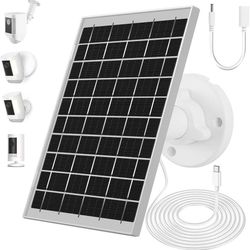 new 7W Solar Panel for Ring Camera, IP65 Waterproof Ring Solar Charger Compatible with Ring Stick Up Cam Battery, Ring Spotlight Cam Plus/Pro, Type-C 