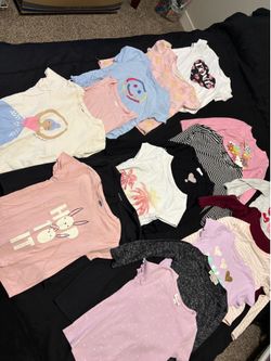 Girls Size 5T Clothing Lot | 17 Pieces | T-Shirts, Tops & Everyday Clothes | Bulk Bundle