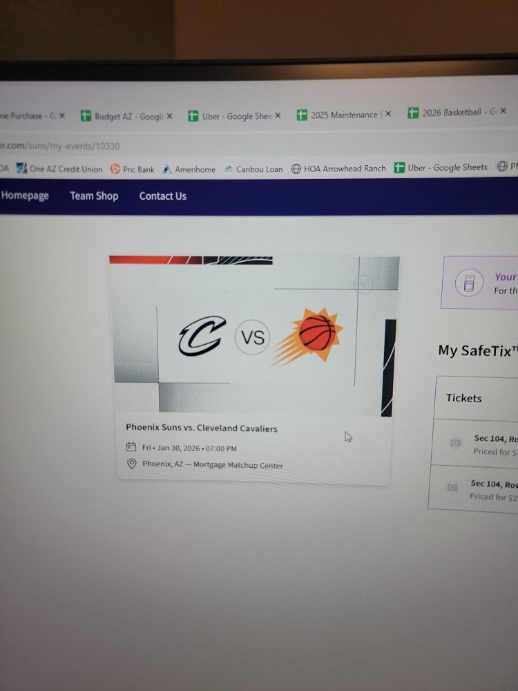 Phoenix Suns Vs Cleveland Cavs
