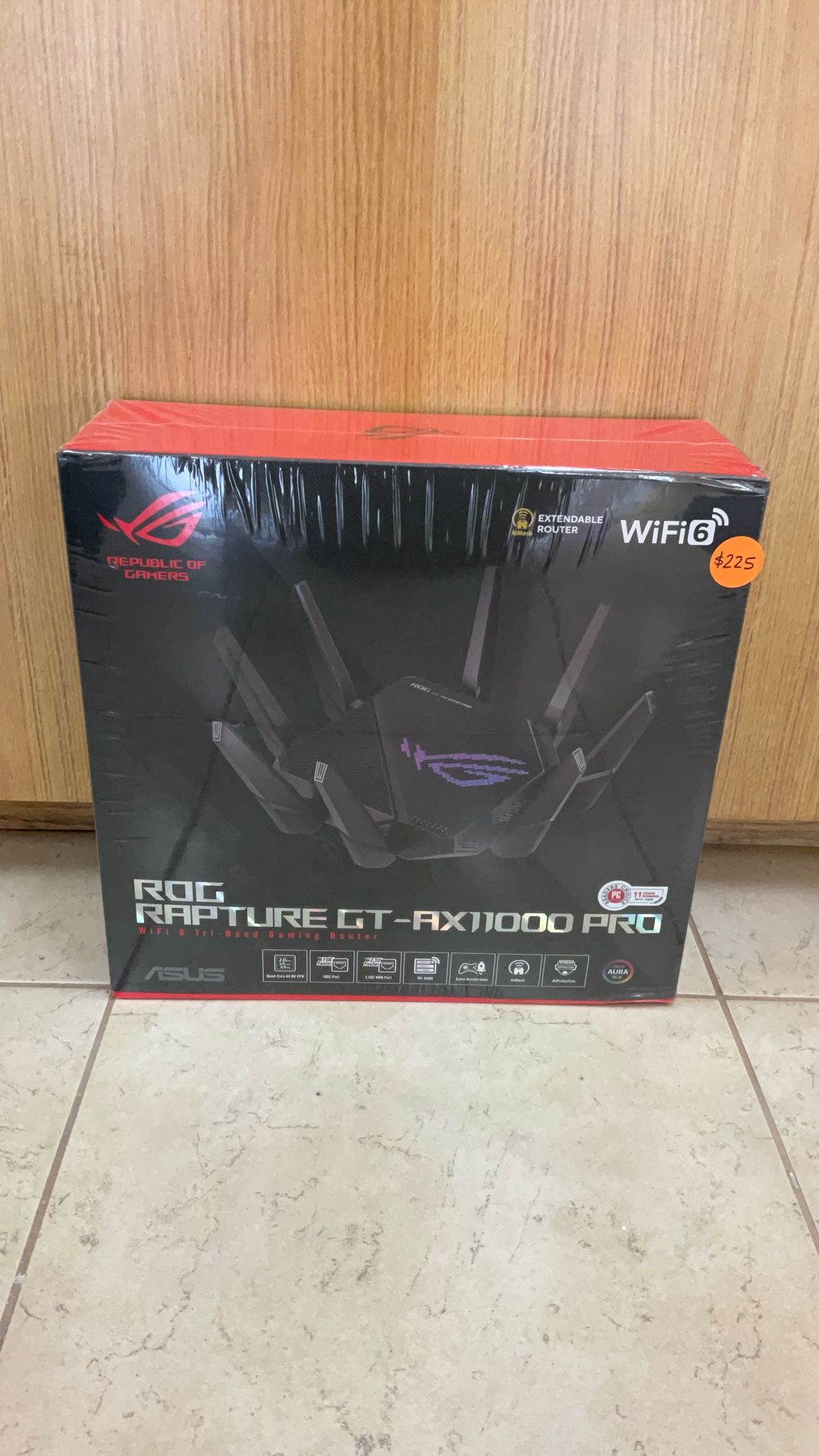 ASUS REPUBLIC OF GAMERS ROG RAPTURE GT-AX11000 PRO WiFi 6 TRI-BAND GAMING ROUTER.
