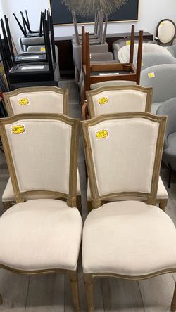 French-Style Upholstered Dining Chairs Set of 4