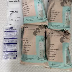 Breast milk storage bags