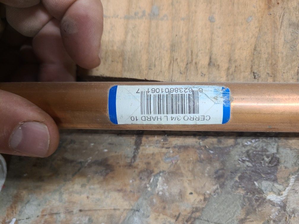 12 Pcs Of 3/4" Copper Pipe Cerro Type L