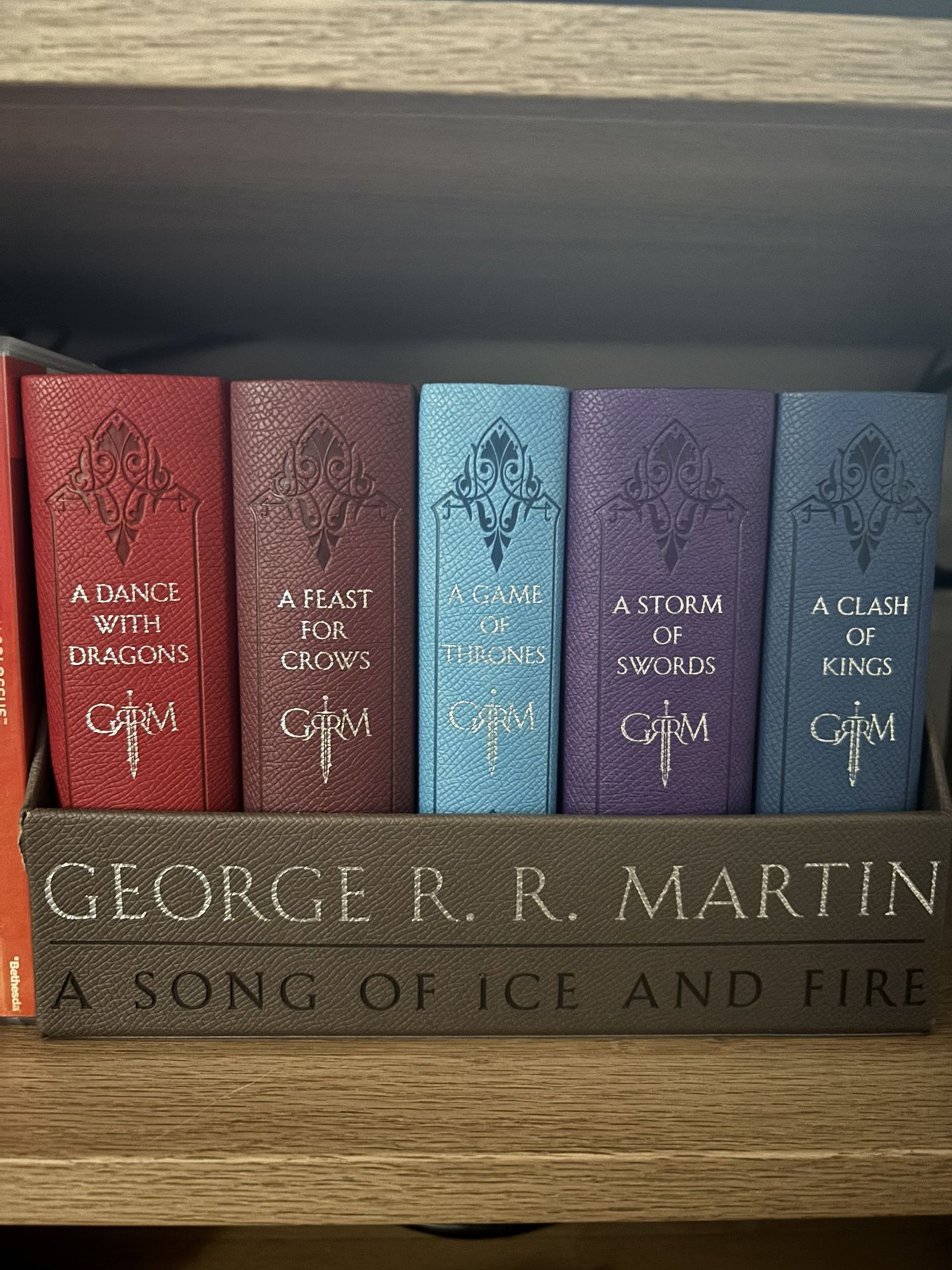Game of Thrones Boxed Leather Bantam Books Set!