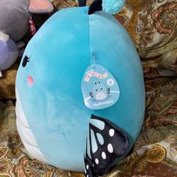 Squishmallows - 16” “Hydrangea” the teal Monarch Butterfly - $15