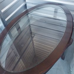Free Glass wood coffee table