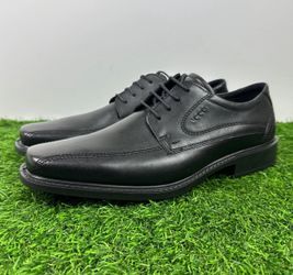 New Ecco 51514 Mens Black Leather 'New Jersey' Lace Oxford Shoes Size 10