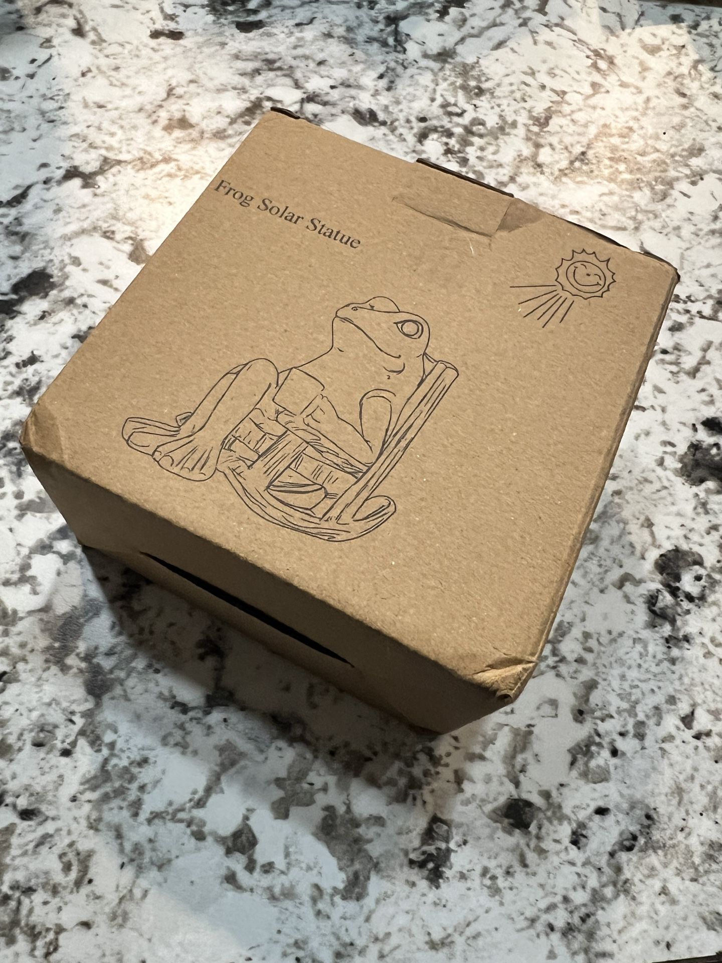 Solar Garden Statue Miniature Frog Figurine, Outdoor Cute Statue Decor