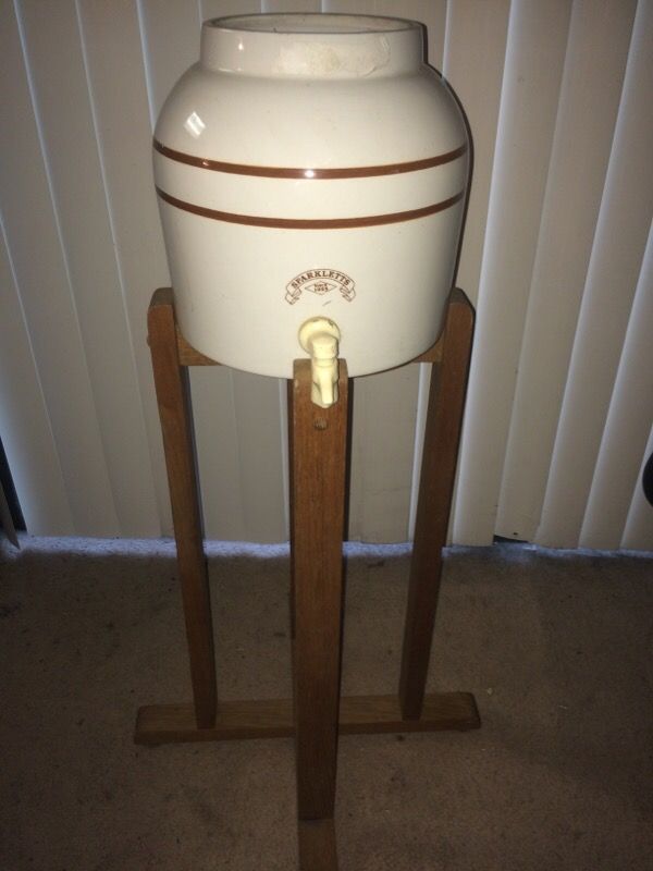 36" tall Sparkletts ceramic water jug