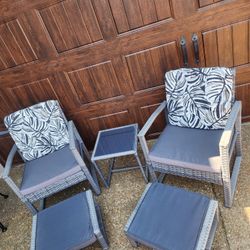 *** 5 PIECE RESIN WICKER PATIO SET ***