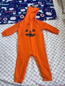 Baby Halloween Pumpkin Hooded Romper