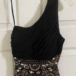 Brand-New One Shoulder Black Jersey Formal Gown Size 3