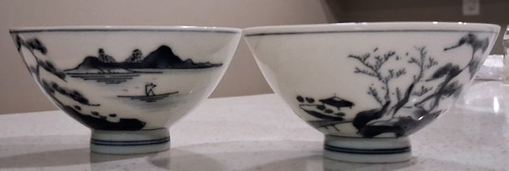 Trio Of Vintage Rice Bowls