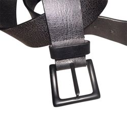 JET BLACK MEN’S BELT BLACK METAL BUCKLE CLASSIC CASUAL DRESS BELT