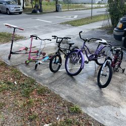 4 Bikes And 3 Zigzags Scooters 