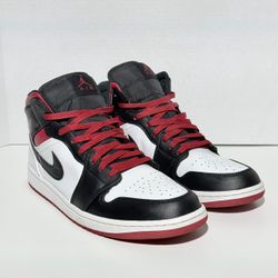 Air Jordan 1 Mid “Gym Red Black Toe” DQ8426-106 Men’s Size 11.5