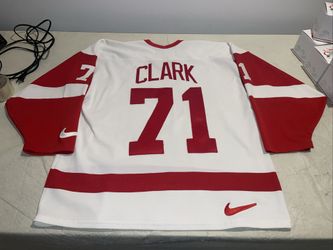 Wendel Clark Detroit Red Wings Nike Jersey Mens Large white pro mic Vintage Nhl