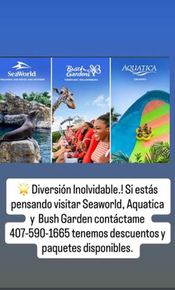 Ticket para Parques Temáticos