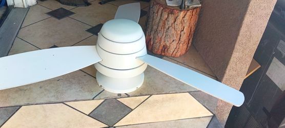 White Ceiling Fan with Three Blades