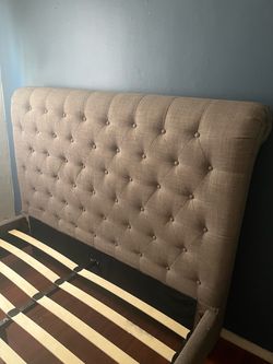 Queen bed frame Gray