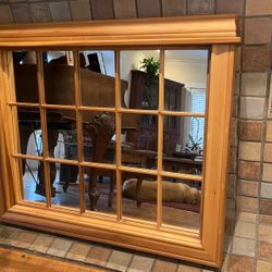 Charming Country French Windowpane Mirror