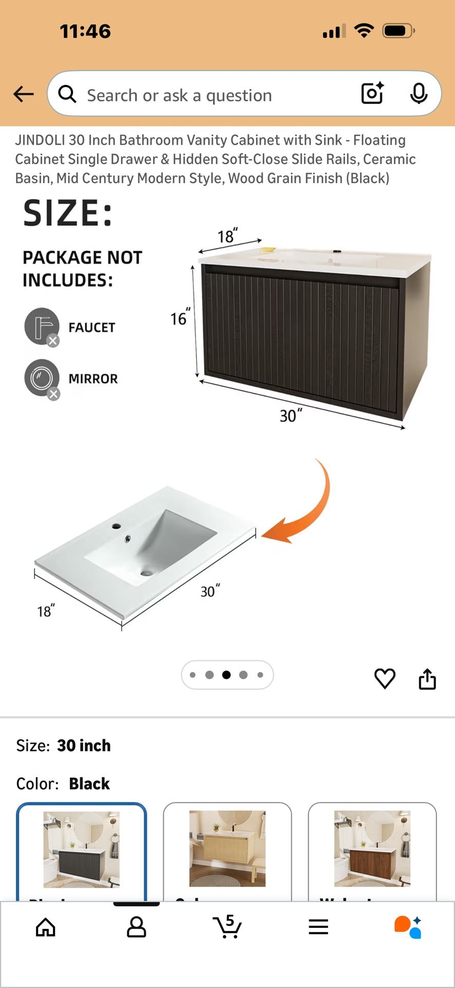 Vanity Bathroom Cabinet With sink