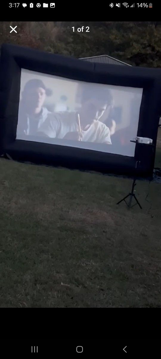 Inflatable Movie Screen, Projector and Stand. Will Negotiate And Sell Separately