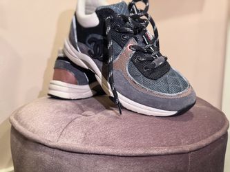 Sneakers CHANEL Grey-Pink Suede Size 36