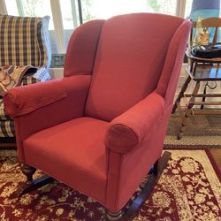 Red rocking chair
