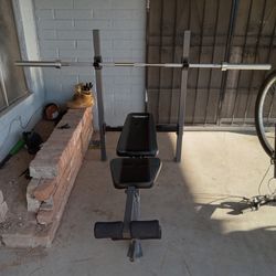 Fitness Gear Bench And Barbell