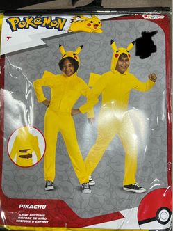 Disguise hooded Pokemon Pikachu Halloween Costume small or medium youth