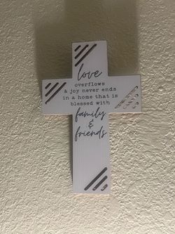Decorative Wooden Cross Wall Sign
