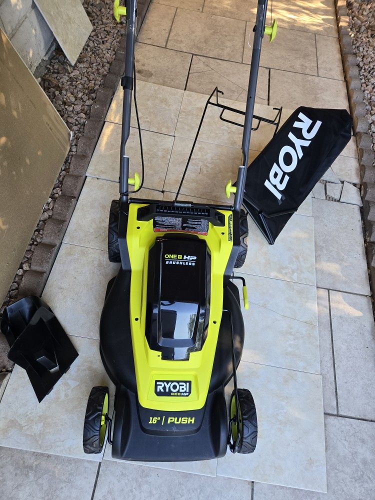 RYOBI HP 18V Brushless 16 in. Lawn Mower (Tool Only)