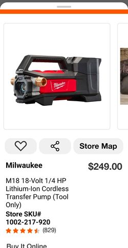 Milwaukee M18 Transfer Pump Tool-Only