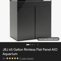 New (Never Used) 65 Gallon Rimless Reef Aqu