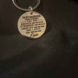 To My Daughter Keychain