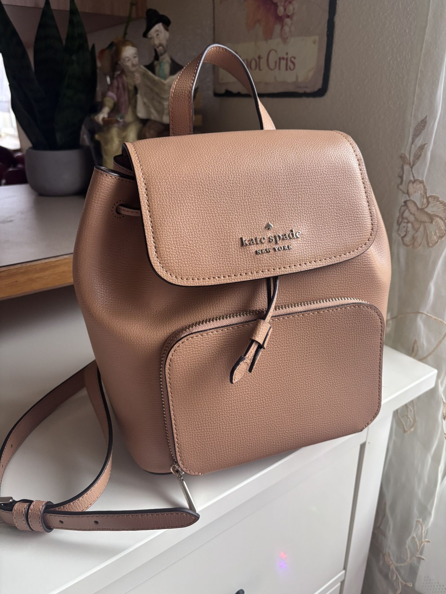 Cute Light Brown Mini Backpack. Barely Used