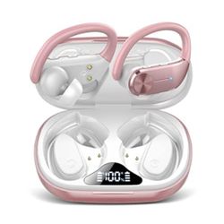 Ear buds Wireless Bluetooth Earbuds Sport 2024 NEW Bluetooth 5.3 Headphones 68H Playtime with LED Display Powerful Bass Over Ear Earphones with Earhoo