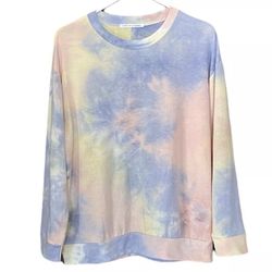 Chris & Carol Cloud Soft Tie Dye Long Sleeve Crewneck Sweatshirt - Size Medium