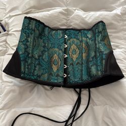 Teal Underbust corset