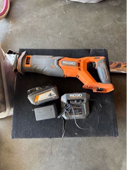 Rigid sawzall with battery and charger